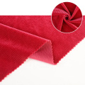 Holanda Scholl Red Velvet Soft Corduroy Velor Tecido Veludo Diseño Fabric de Velor Polyester Warp Knitting